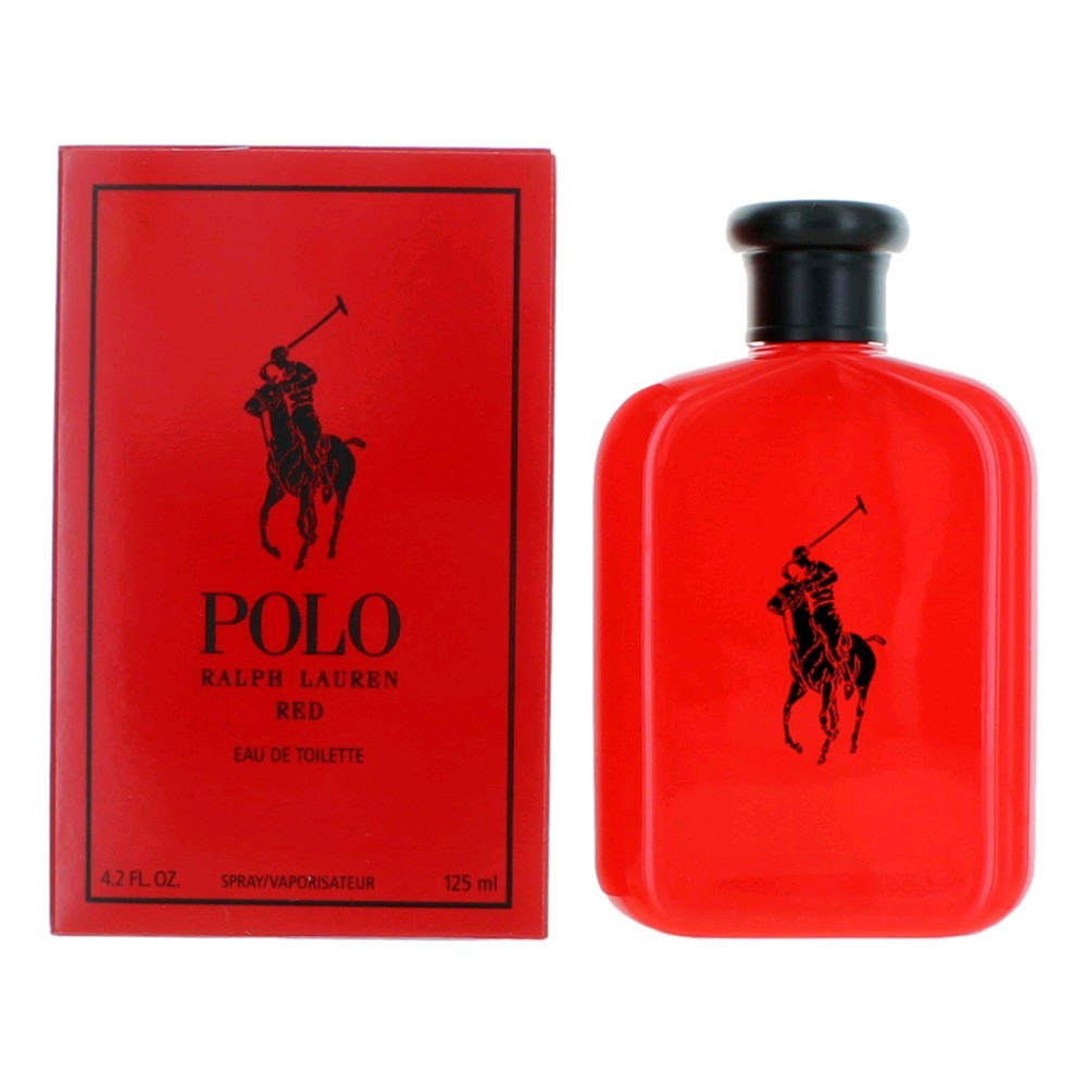 Bottle of Polo Red by Ralph Lauren, 4.2 oz Eau De Toilette Spray for Men